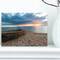 Designart - Rusty Row Boat on Sand at Sunset - Extra Large Seascape Art Canvas